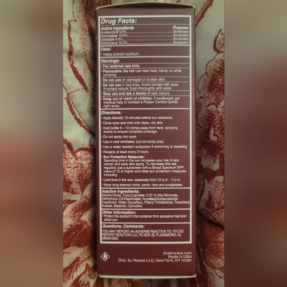 ITK Broad Spectrum SPF 30 Sunscreen Setting Mist 3.3 Fl Oz - Picture 7 of 8